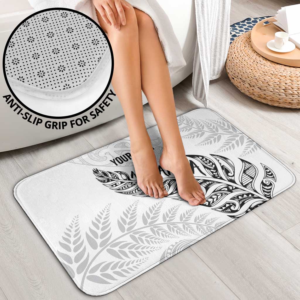 Aotearoa Personalized Lawn Bowls Maori Bathroom Set New Zealand White Tribal Silver Fern LT7 - Polynesian Pride