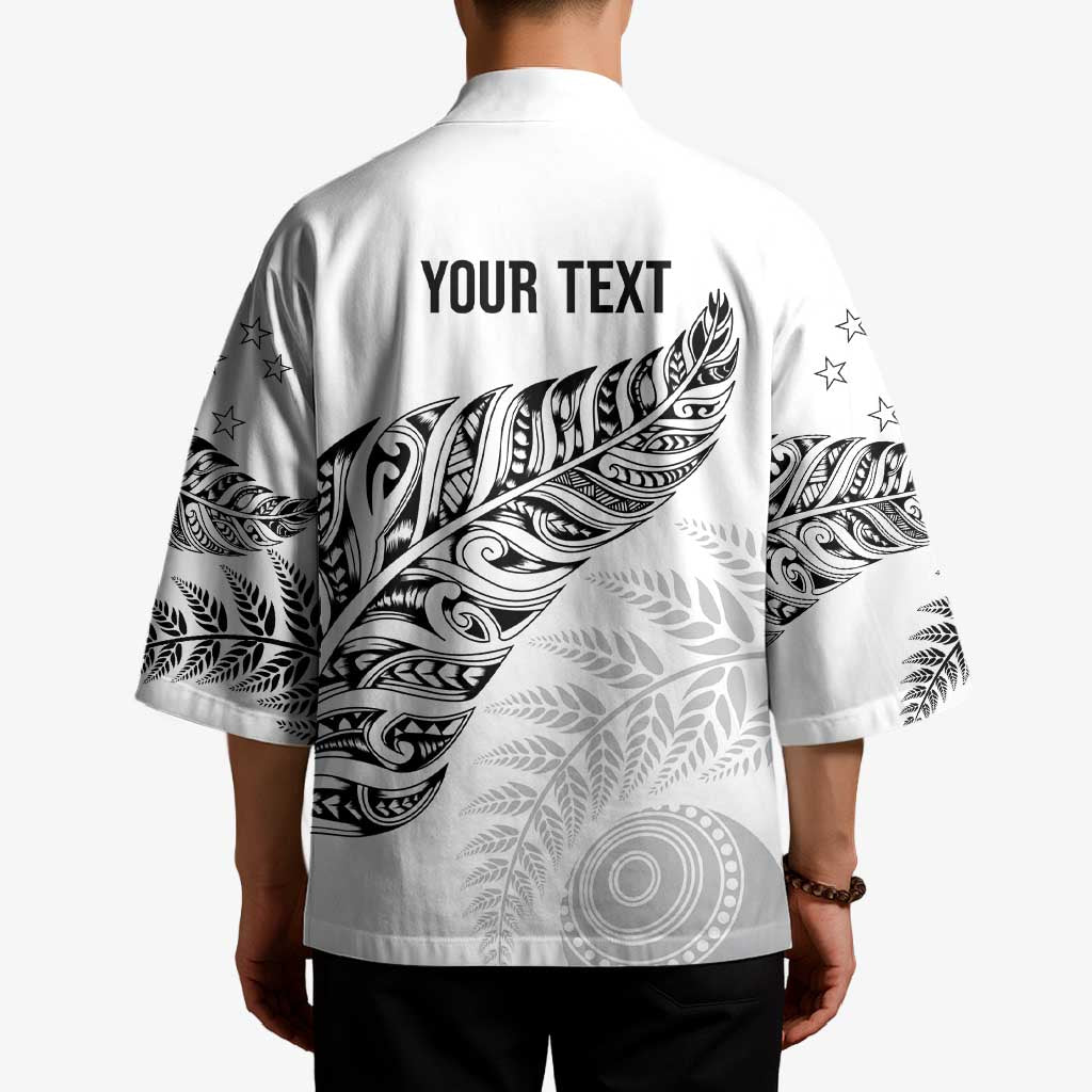 Aotearoa Personalized Lawn Bowls Maori Kimono New Zealand White Tribal Silver Fern LT7 - Polynesian Pride