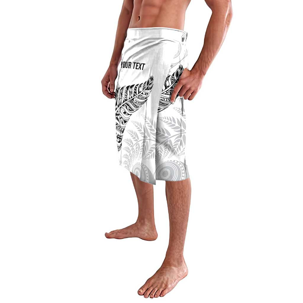 Aotearoa Personalized Lawn Bowls Maori Lavalava New Zealand White Tribal Silver Fern LT7 - Polynesian Pride