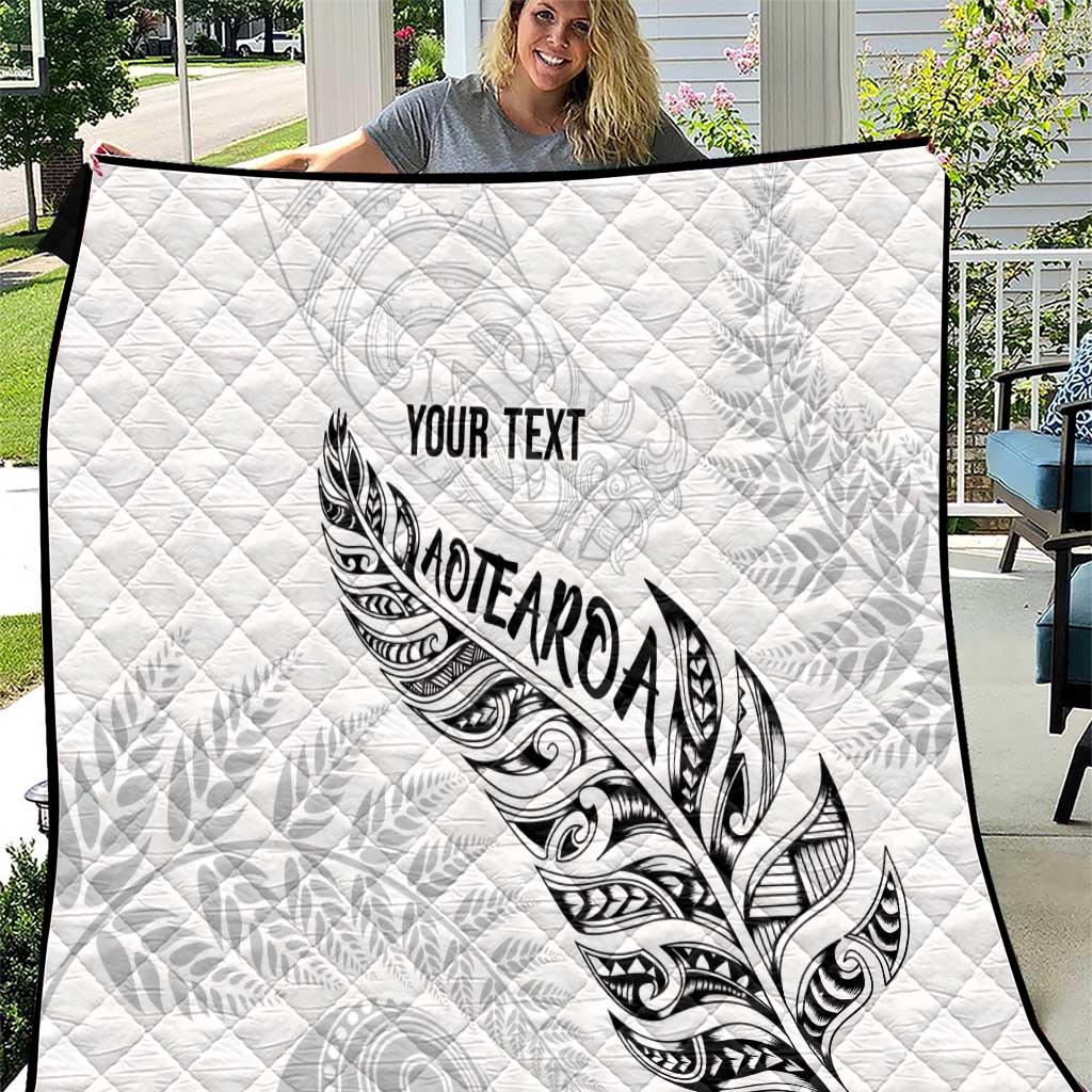 Aotearoa Personalized Lawn Bowls Maori Quilt New Zealand White Tribal Silver Fern LT7 White - Polynesian Pride