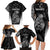 Personalised Maori Waitangi Family Matching Long Sleeve Bodycon Dress and Hawaiian Shirt New Zealand Silver Fern Mix Kowhai Flowers LT7 - Polynesian Pride