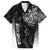 Personalised Maori Waitangi Hawaiian Shirt New Zealand Silver Fern Mix Kowhai Flowers LT7 Black - Polynesian Pride