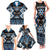 Personalised Taniko Motifs Aotearoa Family Matching Tank Maxi Dress and Hawaiian Shirt Waitangi Kowhaiwhai Kiwi - Blue