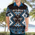 Personalised Taniko Motifs Aotearoa Hawaiian Shirt Waitangi Kowhaiwhai Kiwi - Blue