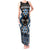 Personalised Taniko Motifs Aotearoa Tank Maxi Dress Waitangi Kowhaiwhai Kiwi - Blue