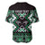 Personalised Taniko Motifs Aotearoa Baseball Jersey Waitangi Kowhaiwhai Kiwi - Green