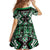 Personalised Taniko Motifs Aotearoa Family Matching Mermaid Dress and Hawaiian Shirt Waitangi Kowhaiwhai Kiwi - Green