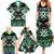 Personalised Taniko Motifs Aotearoa Family Matching Summer Maxi Dress and Hawaiian Shirt Waitangi Kowhaiwhai Kiwi - Green