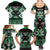 Personalised Taniko Motifs Aotearoa Family Matching Summer Maxi Dress and Hawaiian Shirt Waitangi Kowhaiwhai Kiwi - Green