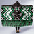 Personalised Taniko Motifs Aotearoa Hooded Blanket Waitangi Kowhaiwhai Kiwi - Green