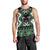 Personalised Taniko Motifs Aotearoa Men Tank Top Waitangi Kowhaiwhai Kiwi - Green