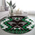 Personalised Taniko Motifs Aotearoa Round Carpet Waitangi Kowhaiwhai Kiwi - Green