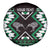 Personalised Taniko Motifs Aotearoa Spare Tire Cover Waitangi Kowhaiwhai Kiwi - Green