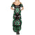 Personalised Taniko Motifs Aotearoa Summer Maxi Dress Waitangi Kowhaiwhai Kiwi - Green