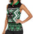 Personalised Taniko Motifs Aotearoa Women Sleeveless Polo Shirt Waitangi Kowhaiwhai Kiwi - Green