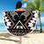 Personalised Taniko Motifs Aotearoa Beach Blanket Waitangi Kowhaiwhai Kiwi - Mocha