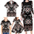 Personalised Taniko Motifs Aotearoa Family Matching Long Sleeve Bodycon Dress and Hawaiian Shirt Waitangi Kowhaiwhai Kiwi - Mocha