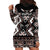 Personalised Taniko Motifs Aotearoa Hoodie Dress Waitangi Kowhaiwhai Kiwi - Mocha