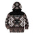 Personalised Taniko Motifs Aotearoa Kid Hoodie Waitangi Kowhaiwhai Kiwi - Mocha