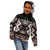 Personalised Taniko Motifs Aotearoa Kid Hoodie Waitangi Kowhaiwhai Kiwi - Mocha