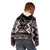 Personalised Taniko Motifs Aotearoa Kid Hoodie Waitangi Kowhaiwhai Kiwi - Mocha