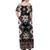 Personalised Taniko Motifs Aotearoa Off Shoulder Maxi Dress Waitangi Kowhaiwhai Kiwi - Mocha