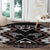 Personalised Taniko Motifs Aotearoa Round Carpet Waitangi Kowhaiwhai Kiwi - Mocha