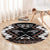 Personalised Taniko Motifs Aotearoa Round Carpet Waitangi Kowhaiwhai Kiwi - Mocha