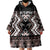 Personalised Taniko Motifs Aotearoa Wearable Blanket Hoodie Waitangi Kowhaiwhai Kiwi - Mocha