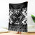 Personalised Taniko Motifs Aotearoa Blanket Waitangi Kowhaiwhai Kiwi - Monochrome