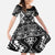 Personalised Taniko Motifs Aotearoa Family Matching Mermaid Dress and Hawaiian Shirt Waitangi Kowhaiwhai Kiwi - Monochrome