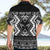 Personalised Taniko Motifs Aotearoa Hawaiian Shirt Waitangi Kowhaiwhai Kiwi - Monochrome