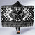 Personalised Taniko Motifs Aotearoa Hooded Blanket Waitangi Kowhaiwhai Kiwi - Monochrome