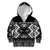 Personalised Taniko Motifs Aotearoa Kid Hoodie Waitangi Kowhaiwhai Kiwi - Monochrome