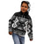 Personalised Taniko Motifs Aotearoa Kid Hoodie Waitangi Kowhaiwhai Kiwi - Monochrome