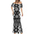 Personalised Taniko Motifs Aotearoa Mermaid Dress Waitangi Kowhaiwhai Kiwi - Monochrome