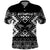 Personalised Taniko Motifs Aotearoa Polo Shirt Waitangi Kowhaiwhai Kiwi - Monochrome