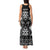 Personalised Taniko Motifs Aotearoa Tank Maxi Dress Waitangi Kowhaiwhai Kiwi - Monochrome