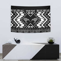 Personalised Taniko Motifs Aotearoa Tapestry Waitangi Kowhaiwhai Kiwi - Monochrome LT7 - Polynesian Pride