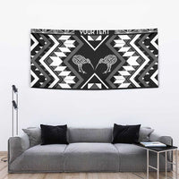 Personalised Taniko Motifs Aotearoa Tapestry Waitangi Kowhaiwhai Kiwi - Monochrome LT7 - Polynesian Pride