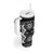 Personalised Taniko Motifs Aotearoa Tumbler With Handle Waitangi Kowhaiwhai Kiwi - Monochrome