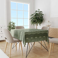 Vintage Sage Green Hawaiian Traditional Kapa Mix Flowers Lei Tablecloth LT7 - Polynesian Pride