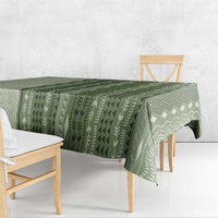 Vintage Sage Green Hawaiian Traditional Kapa Mix Flowers Lei Tablecloth LT7 - Polynesian Pride