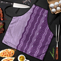 Vintage Violet Hawaiian Traditional Kapa Mix Flowers Lei Apron LT7 Violet - Polynesian Pride