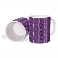 Vintage Violet Hawaiian Traditional Kapa Mix Flowers Lei Ceramic Mug LT7 - Polynesian Pride