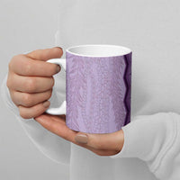 Vintage Violet Hawaiian Traditional Kapa Mix Flowers Lei Ceramic Mug LT7 - Polynesian Pride