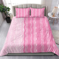 Vintage Pink Hawaiian Traditional Kapa Mix Flowers Lei Bedding Set LT7 - Polynesian Pride