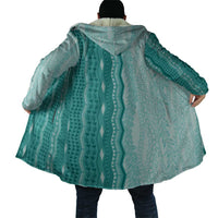Vintage Teal Hawaiian Traditional Kapa Mix Flowers Lei Cloak LT7 - Polynesian Pride