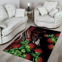 Aloha Hawaii Manta Rays Area Rug Red Ohia Lehua LT7 - Polynesian Pride