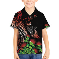 Aloha Hawaii Manta Rays Hawaiian Shirt Red Ohia Lehua LT7 - Polynesian Pride